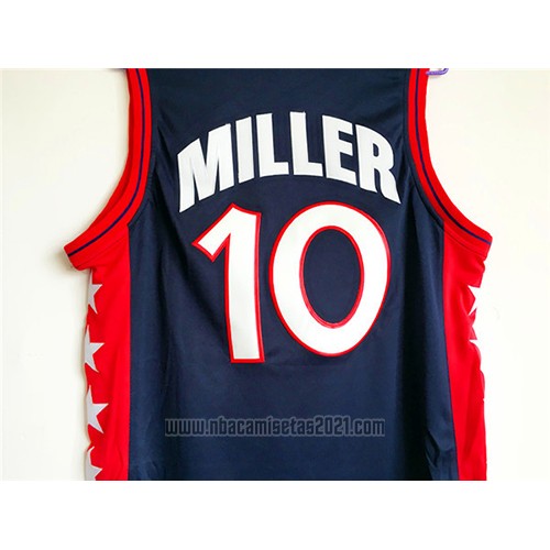 Camiseta USA 1996 Reggie Miller #10 Negro